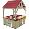 Brand new 💯 Funphix Hangout Hut Indoor And Outdoor Playhouse With Sandbox And Tic Tac Toe 🛒