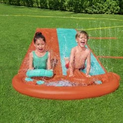 Cheap 🥰 H2OGO! Double Water Slide With Sponge Soakers Toys 16 Ft. ✨