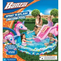 Discount ⌛ Banzai Spray 'N Splash 60 In. Unicorn Pool ✨