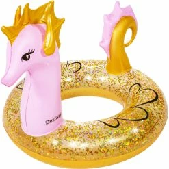 Deals 🥰 H2OGO 45 In. Glitter Seahorse Swim Ring Float 👏