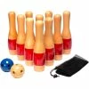 Coupon 👍 Hey! Play! 11 In. Wooden Lawn Bowling Set 🤩