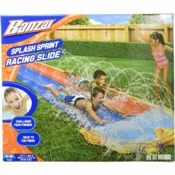 Best reviews of 😉 Other Brands Banzai 16 In. Splash Sprint Racing Slide With 2 Bodyboards 🤩