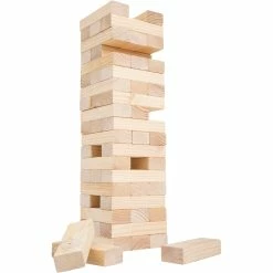 Best Pirce ⌛ Hey! Play! Classic Giant Wooden Blocks Stacking Game 🥰