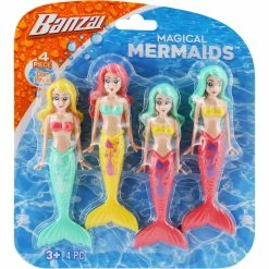 Best deal 🔔 Banzai Mermaid Dolls 4 Pc. Water/Pool Toy Dive Set 🧨