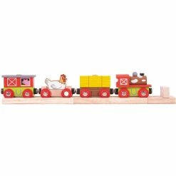 Outlet 👏 BigJigs Toys Wooden Farmyard Train ❤️