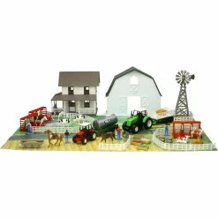 Budget 😉 New Ray Country Life Farm Playset With Barn And Farm House 😉