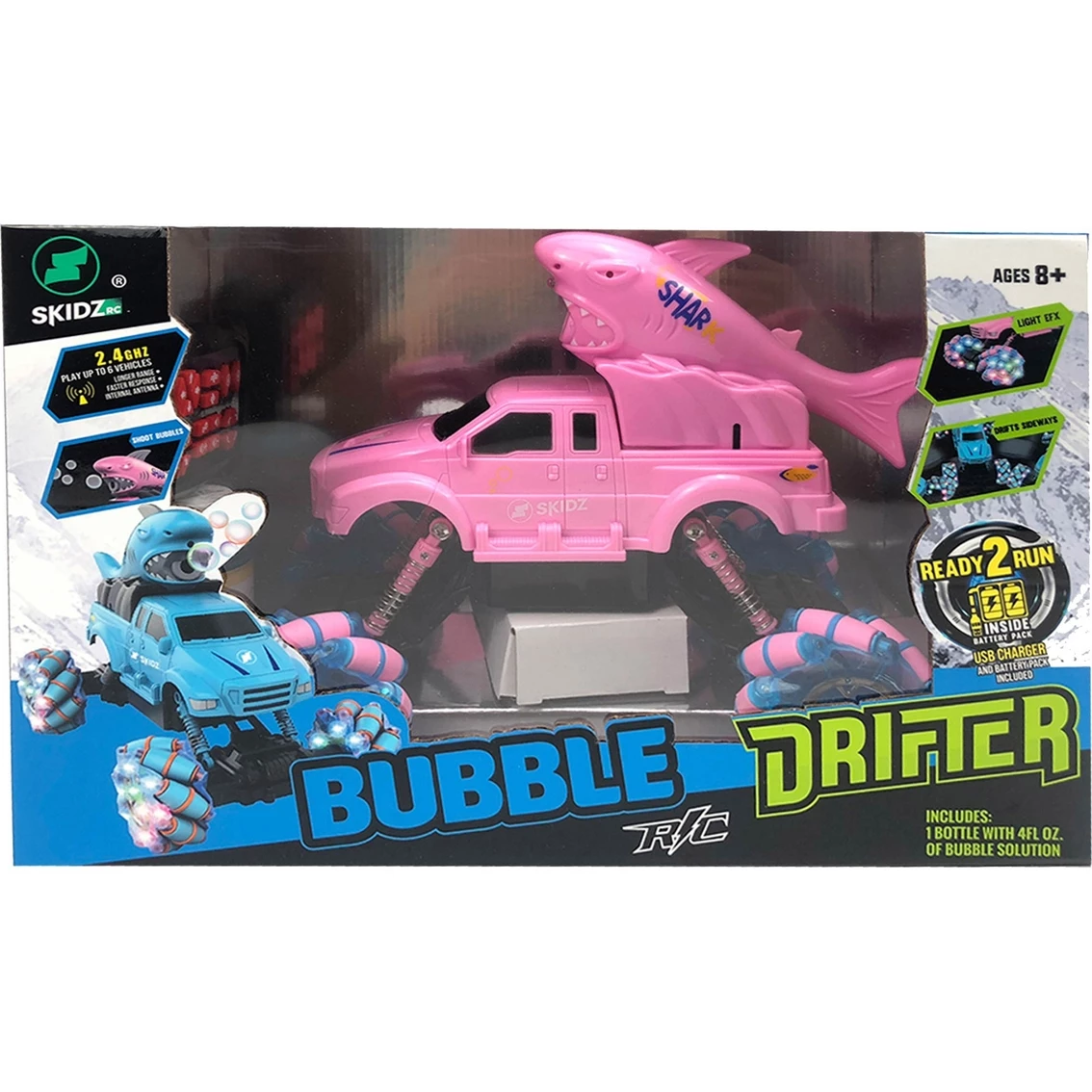 Hot Sale 😀 Skidz RC 1:14 Scale 2.4 GHZ Drift Stunt Car & Bubble Blower ✨