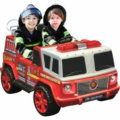 Best Pirce 😀 National Products KidMotorz Two Seater Fire Engine 12V Ride On ✨